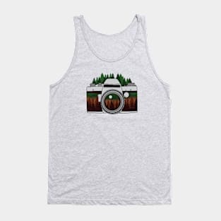 Vintage Forest Camera Illustration Tank Top